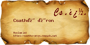 Csathó Áron névjegykártya
